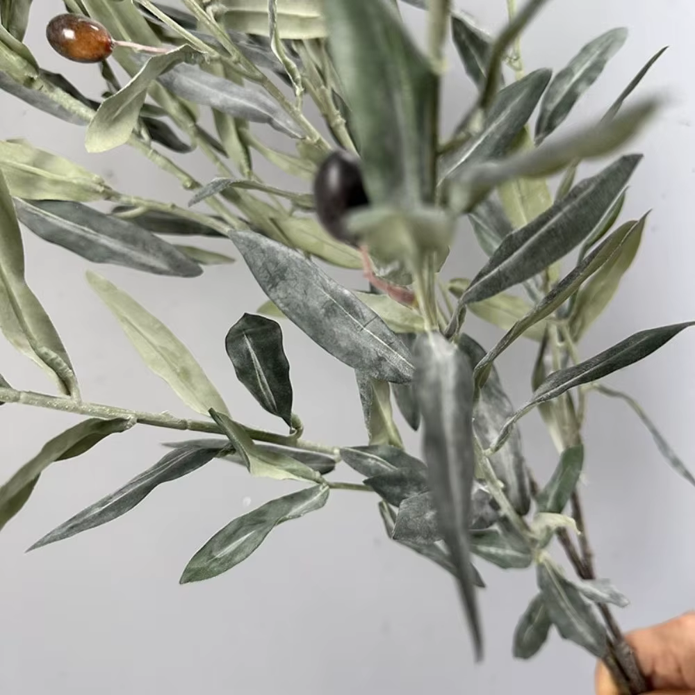 Branche d'olivier artificielle en plastique avec fruits
