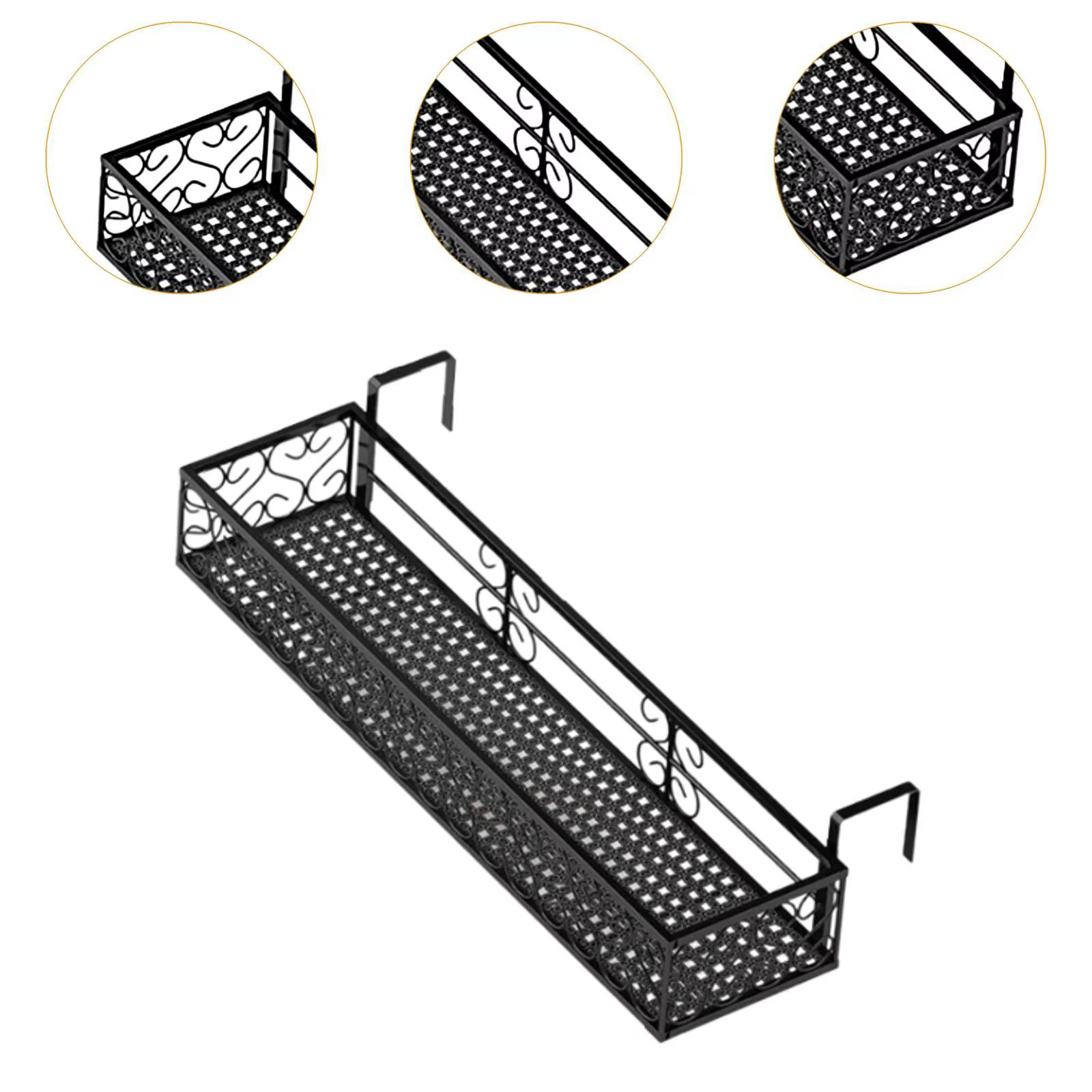 Présentoir de jardinière de garde-corps pour balcon