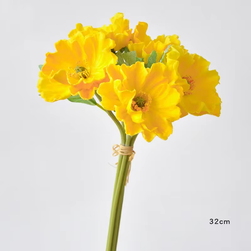 Fleurs artificielles de pavot en PU