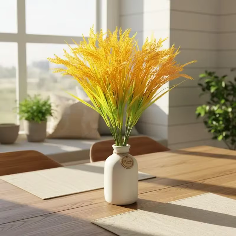 Bouquet de 7 tiges de blé et de riz artificielles