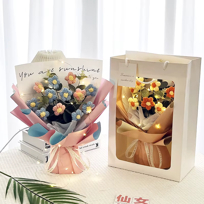 Bouquet de fleurs au crochet