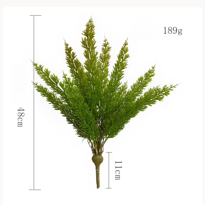 Lot de 3 plantes vertes artificielles en plastique