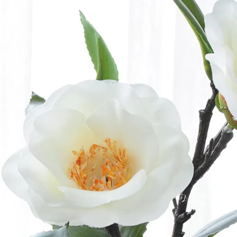 DIA 9CM camélia artificielle chinoise Zen salon de thé Arrangement floral décoration de la maison