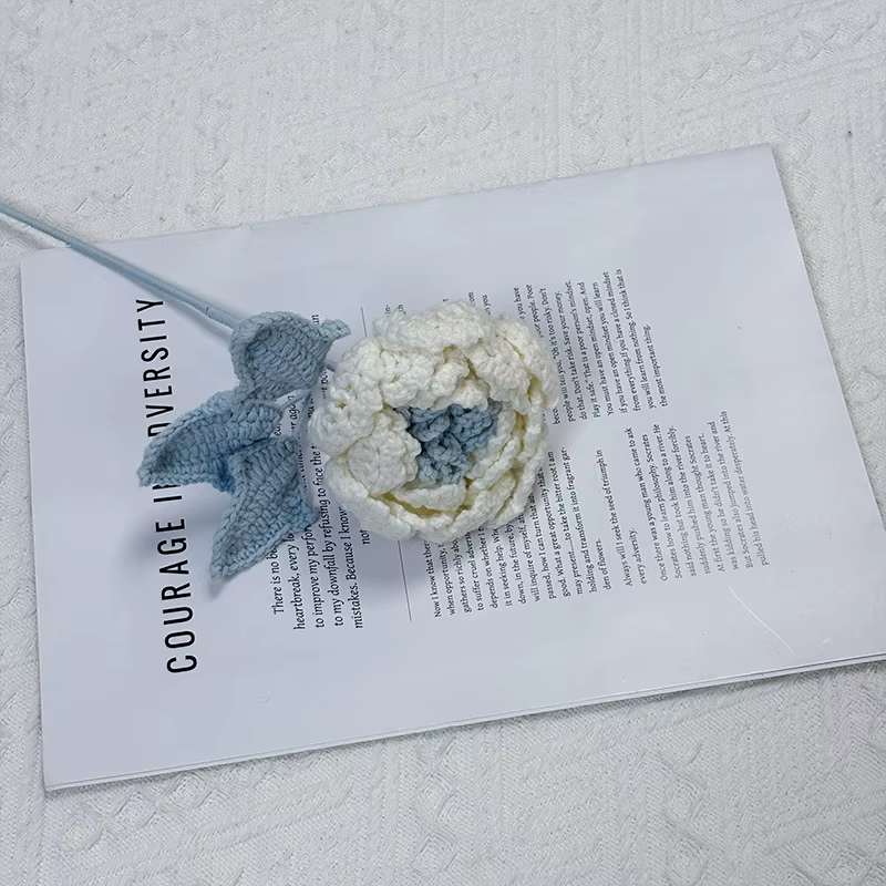Fleur de pivoine au crochet