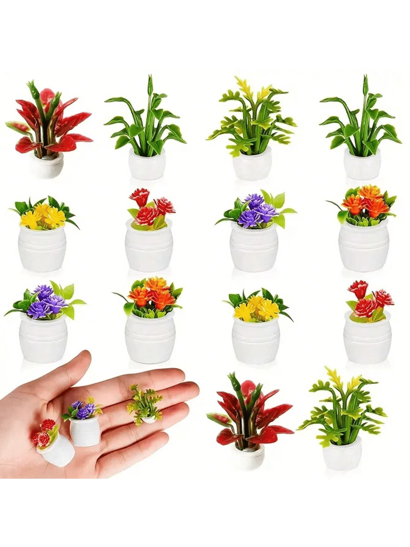 Plante en pot miniature pour maison de poupée 1/12