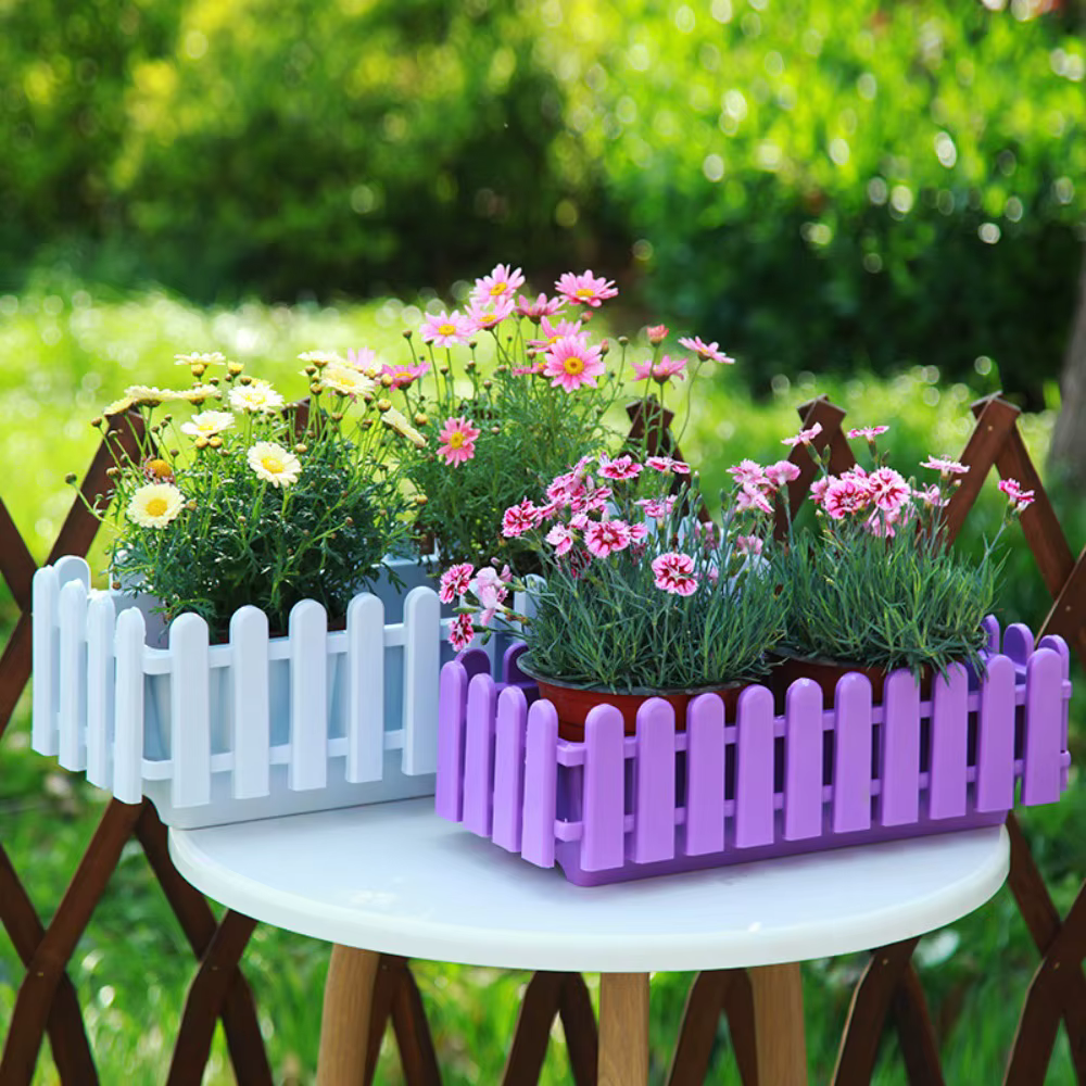 Pots de fleurs rectangulaires à la mode
