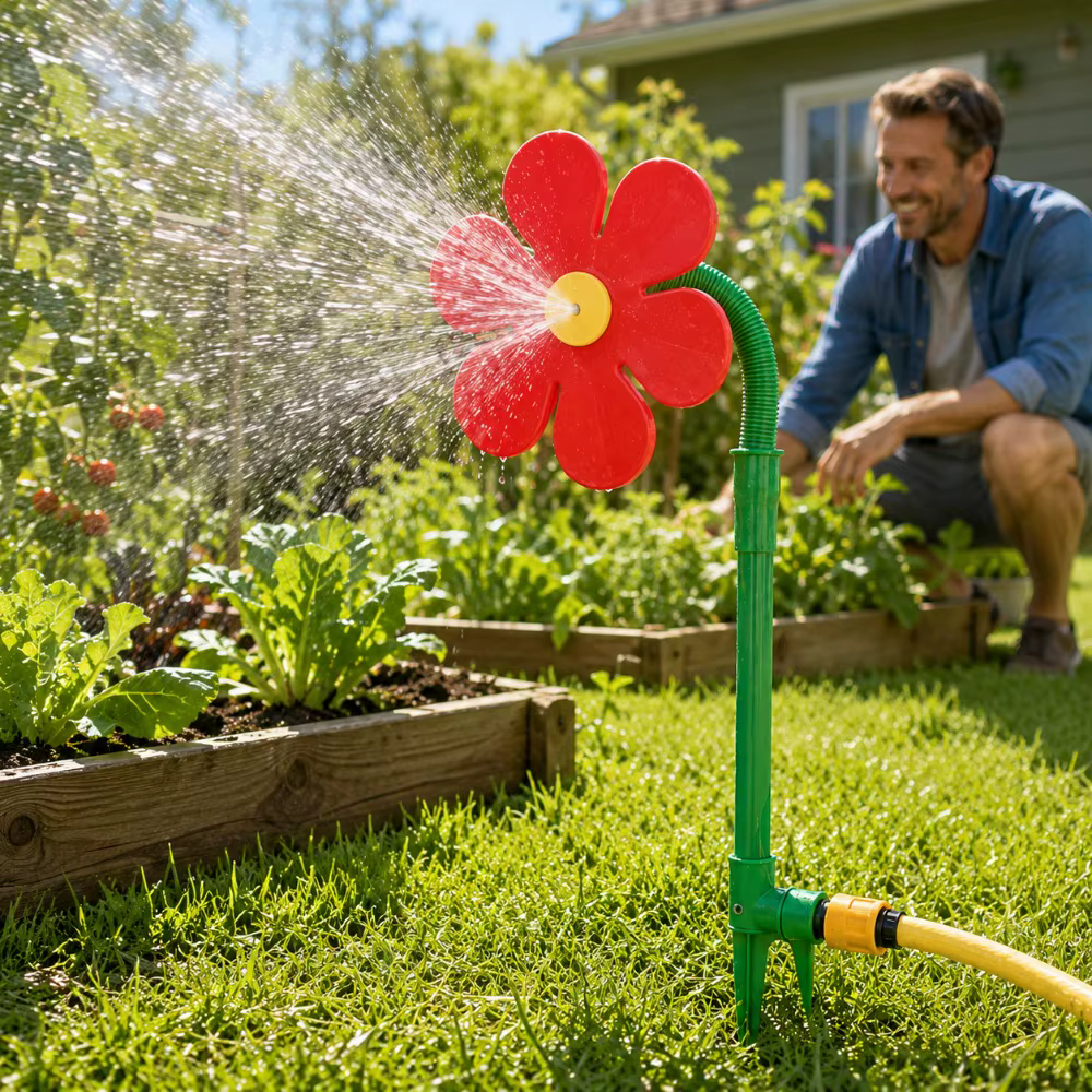 Arroseur de jardin en forme de tournesol dansant