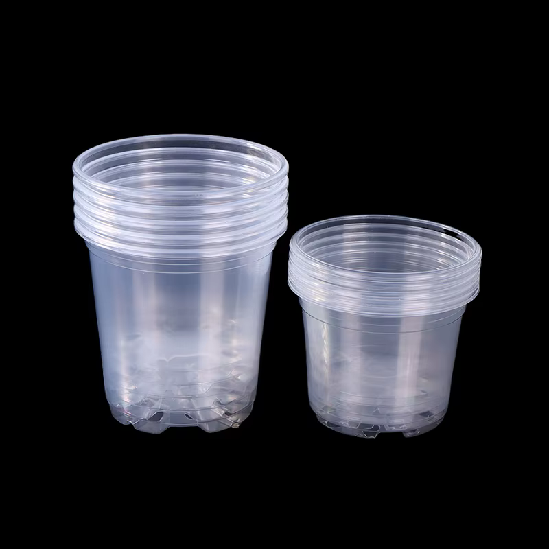 Pot de fleurs en plastique Transparent