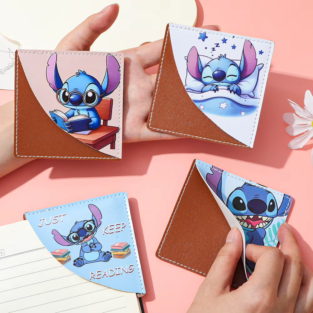 Marque-page d'angle Anime Stitch, accessoires de lecture créatifs pour enfants/étudiants, cadeau parfait pour les amateurs de livres (thème Lilo & Stitch)