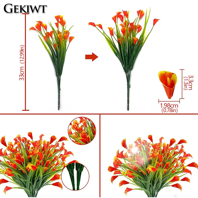 Lot de petites fleurs artificielles