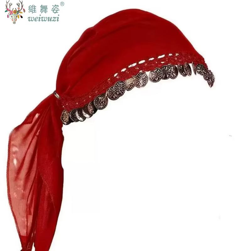 Accessoires de danse du ventre pour femmes, foulard de pièce de monnaie gitane, voile, accessoire de Costume de danse ethnique, chapeaux folkloriques fantaisie jolis