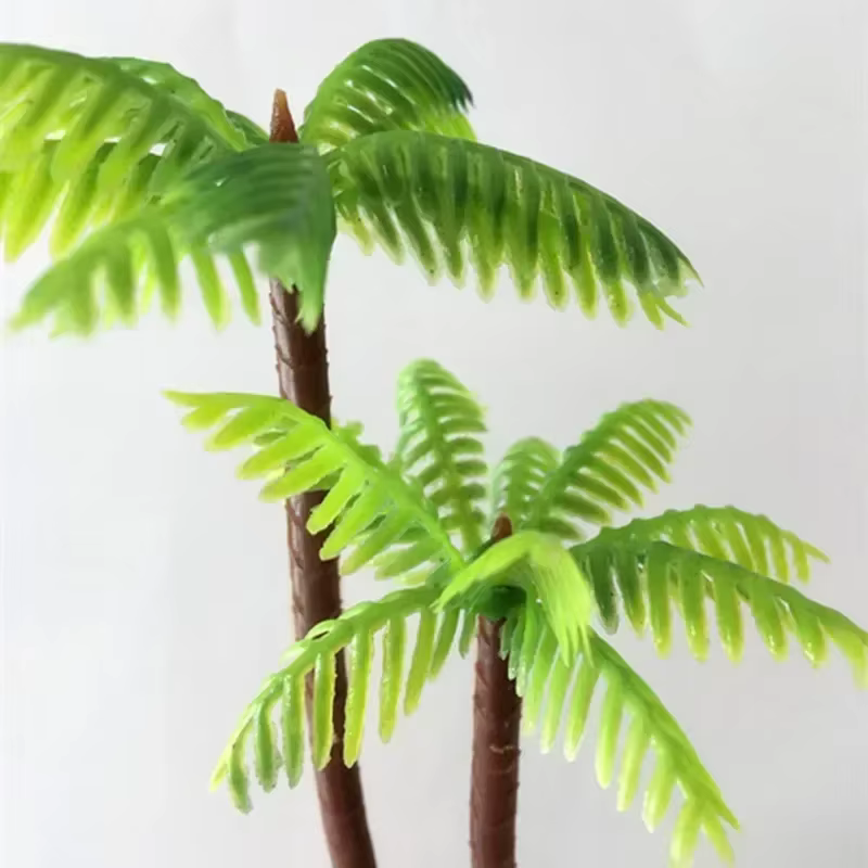 5 pièces Mini plastique cocotier plante artisanat Micro paysage Aquarium décor bricolage