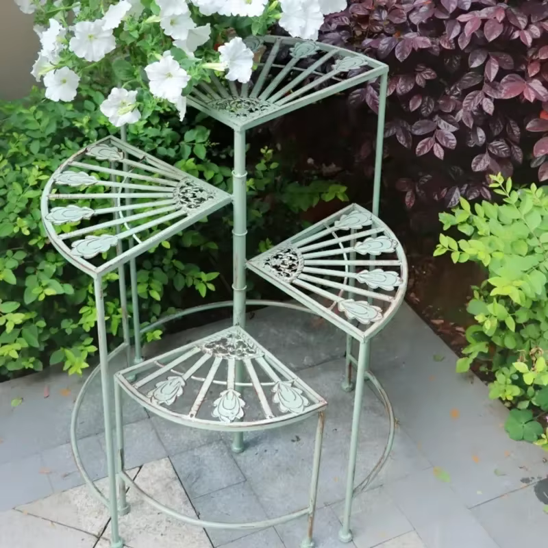 Support pour plantes en fer à Rotation multicouche
