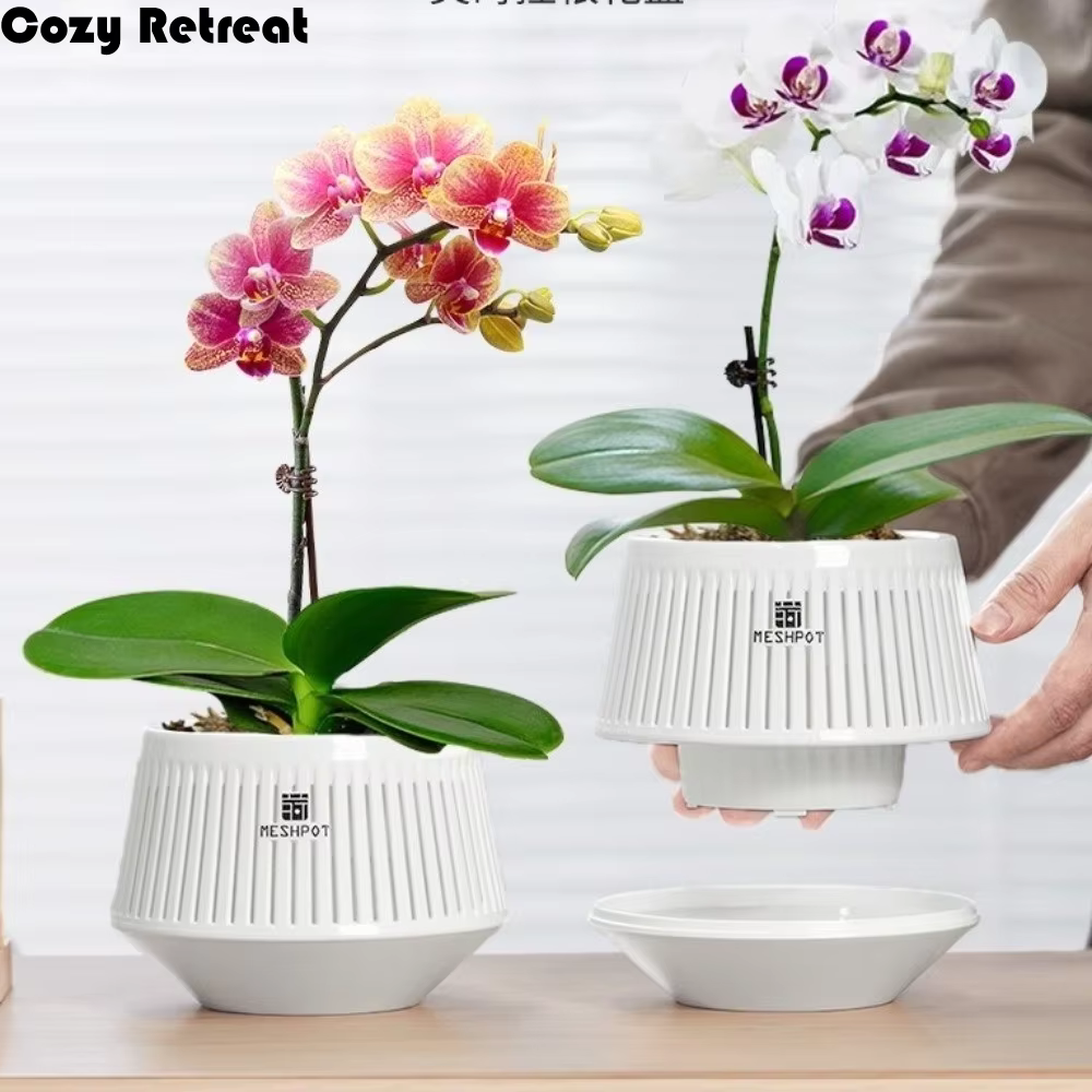 Pot à orchidées en maille de type split