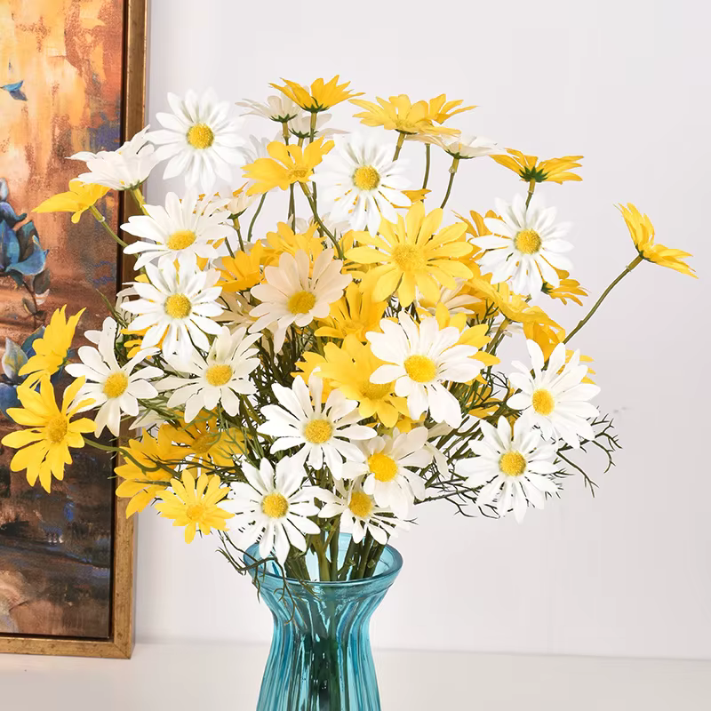 Bouquet de fleurs marguerite blanche artificielle
