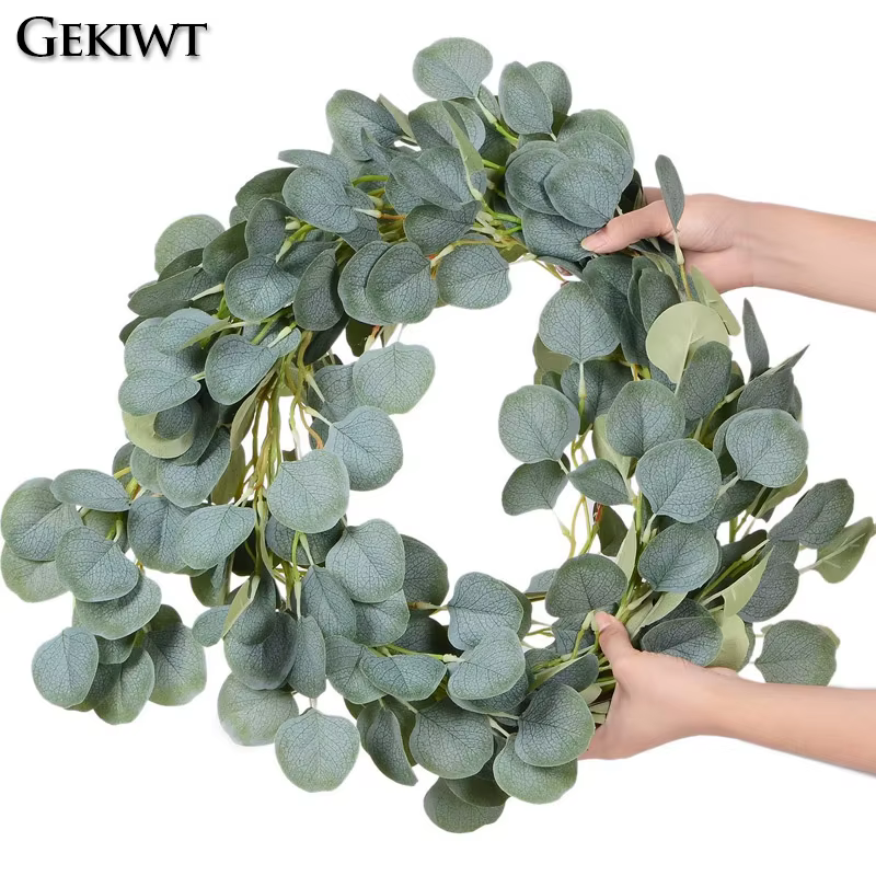 Fausses plantes artificielles en rotin d'eucalyptus