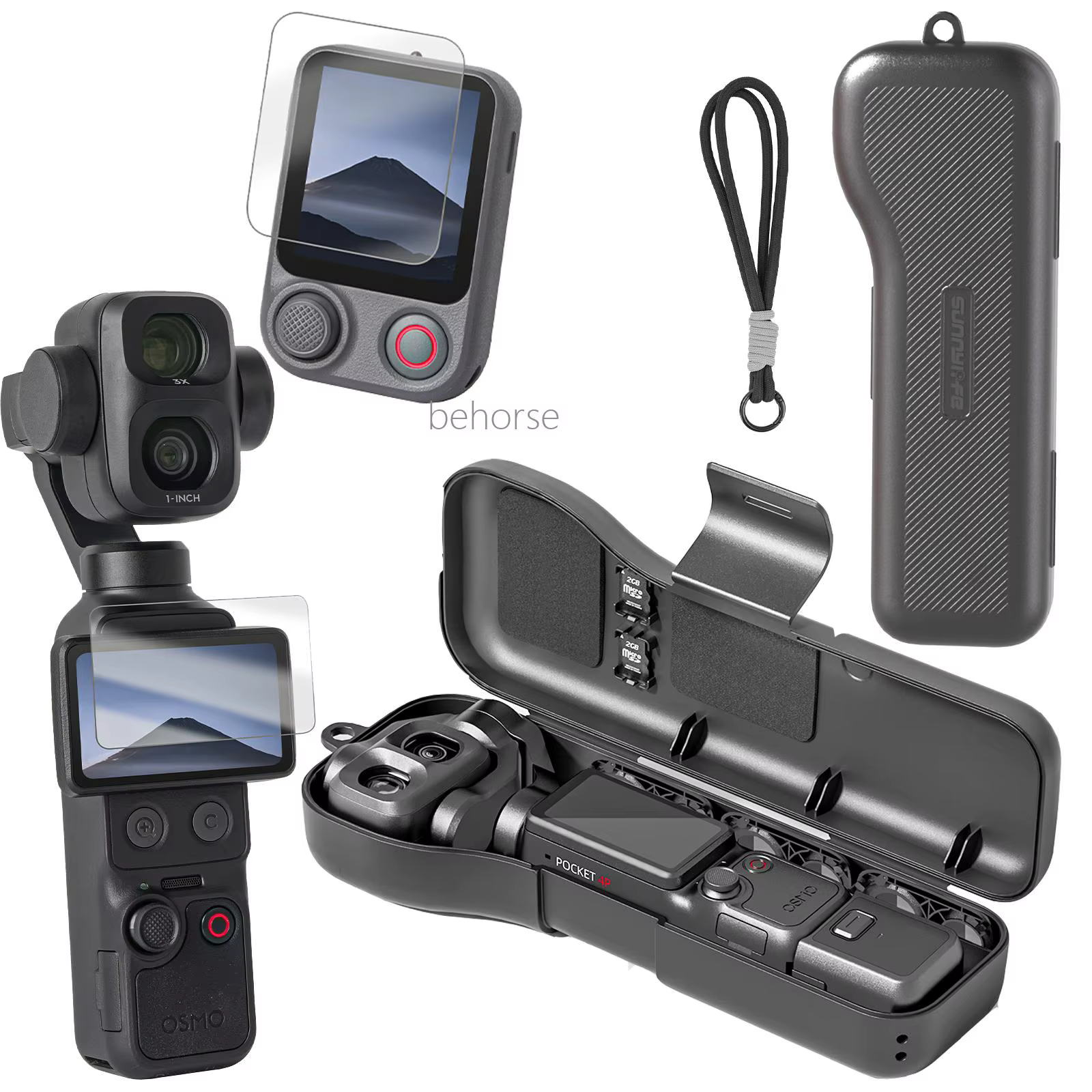 Étui de rangement portable Osmo Pocket 4P, coque de protection rigide, protection d'écran et de télécommande, accessoires Osmo Pocket 4P
