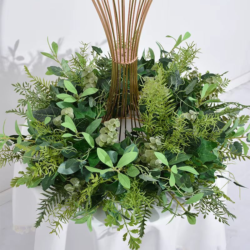 Guirlande de couronne verte série blanche