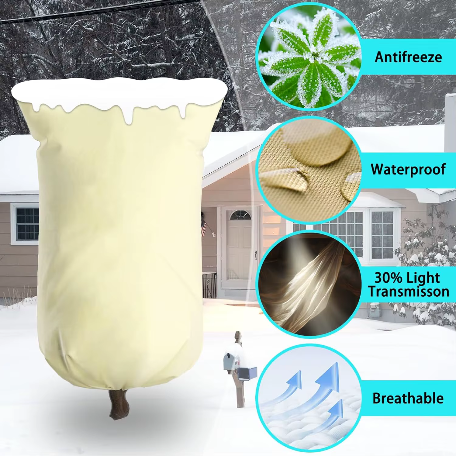 Protection contre le gel de couverture de plante