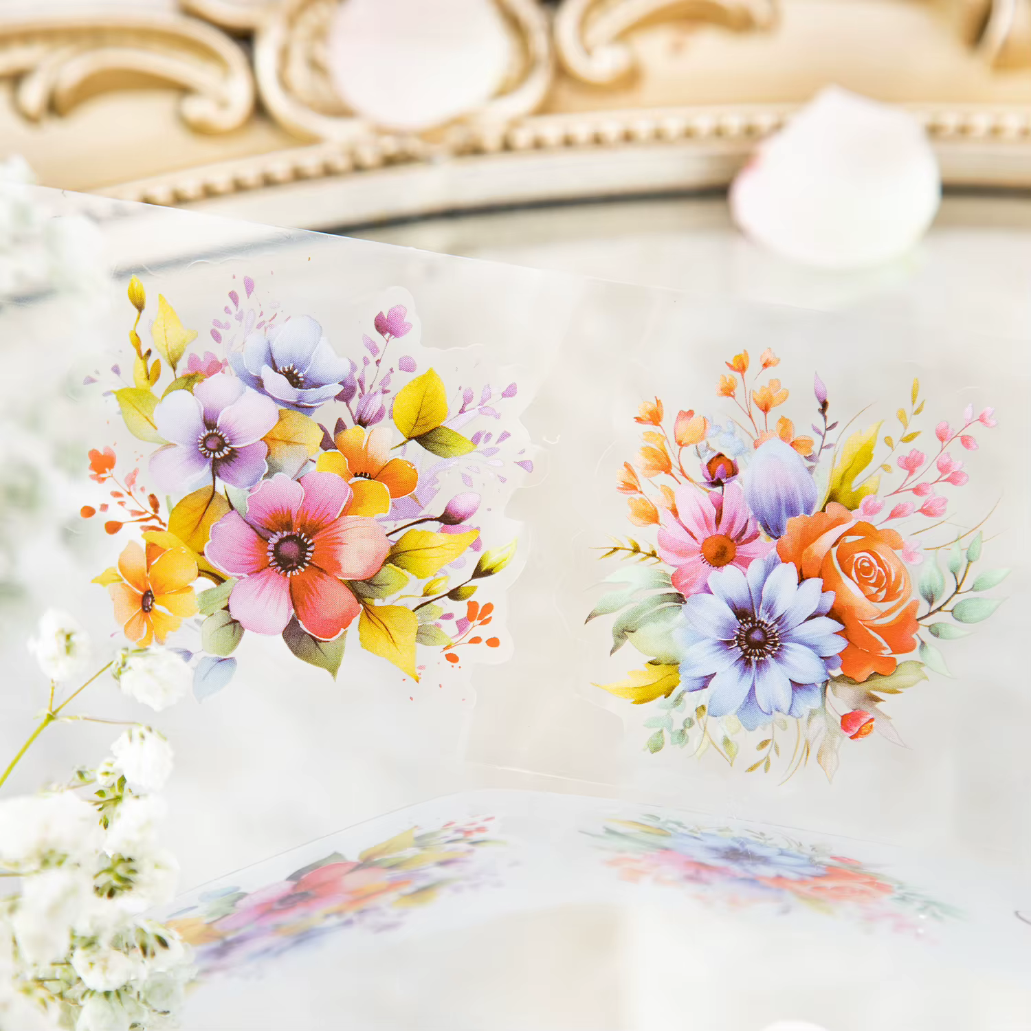 Yoofun 50mm * 200 cm réunion la mer des fleurs Vintage plante découpe ruban PET créatif bricolage Journal Scrapbooking