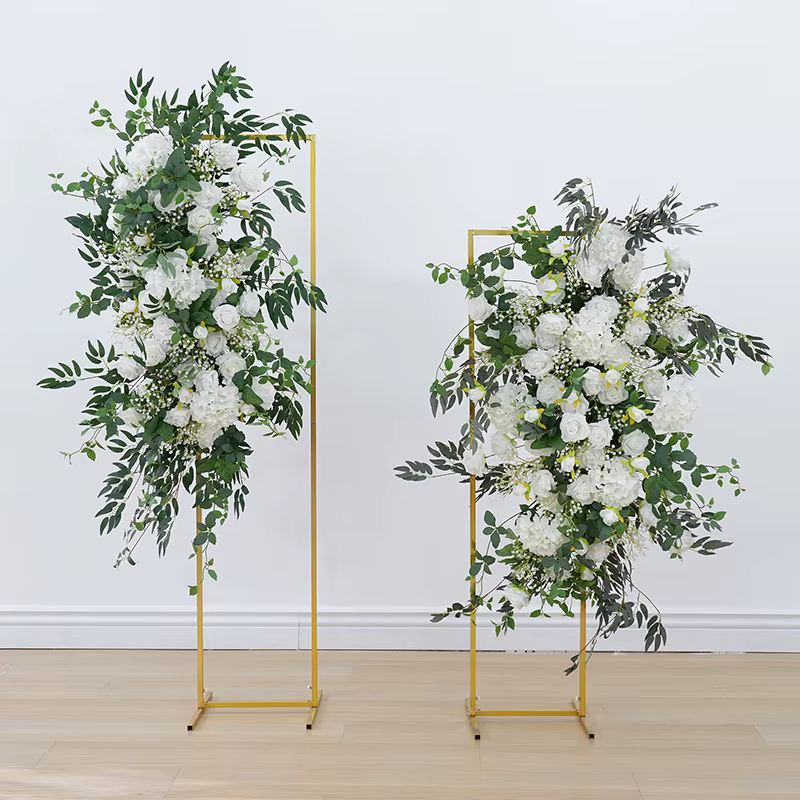 Blanc bébé souffle verdure saule accrocher fleur rangée Table centres