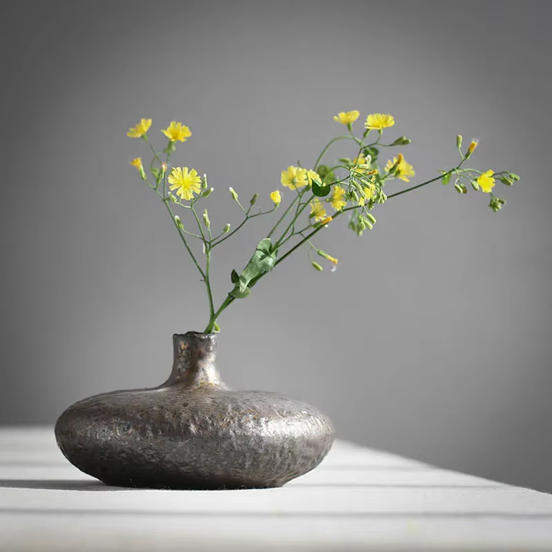Petit Vase ornements poterie brute four changement Arrangement de fleurs cérémonie du thé