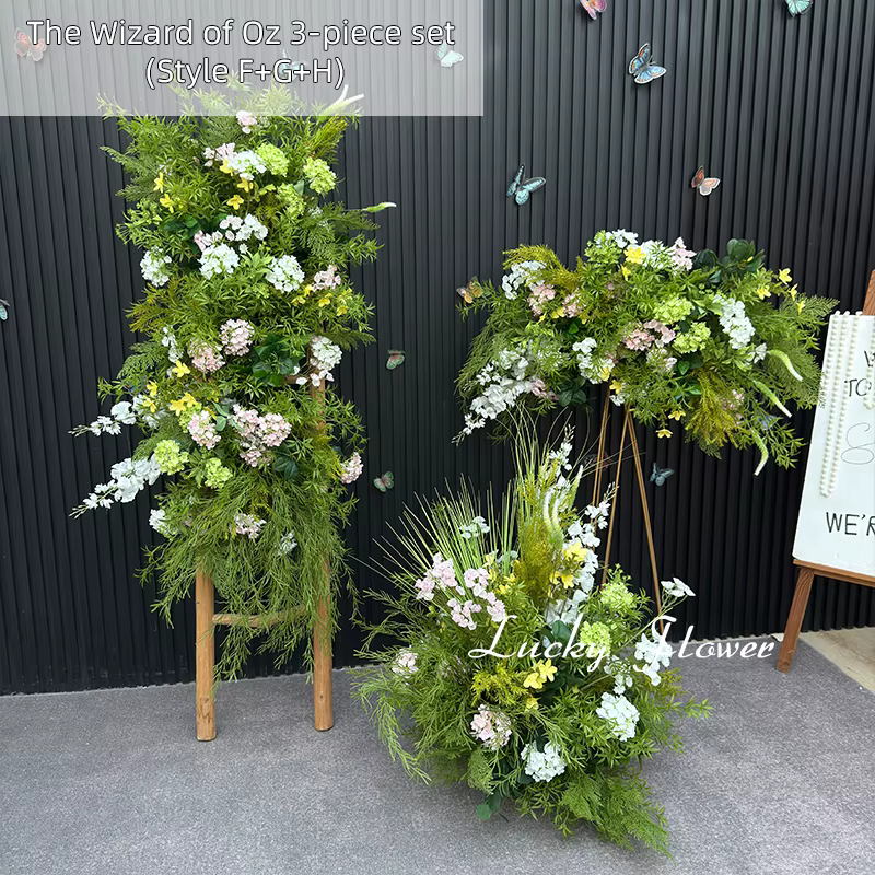 Décoration de mariage style forêt : fleurs artificielles