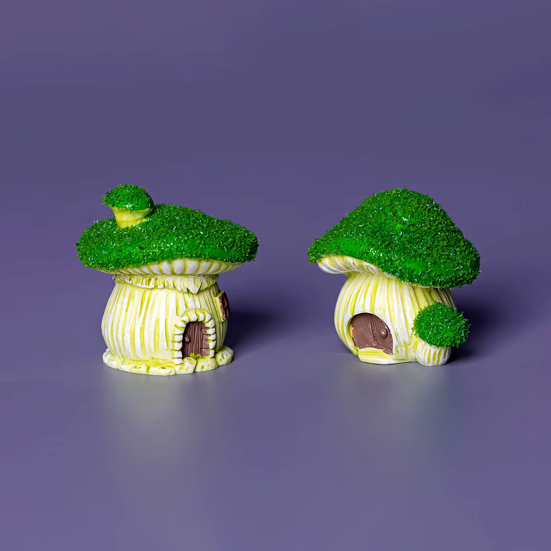 Figurines en résine de micro-paysage, 4 pièces, mousse et champignons, pour bricolage, décoration de jardin, petit objet décoratif de bureau, accessoire de bijouterie 3D