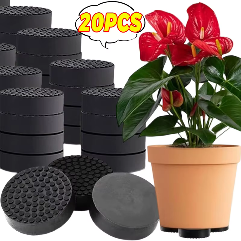 2-20 Pièces Supports de Pot de Fleurs en Caoutchouc Antidérapants pour Terrasse