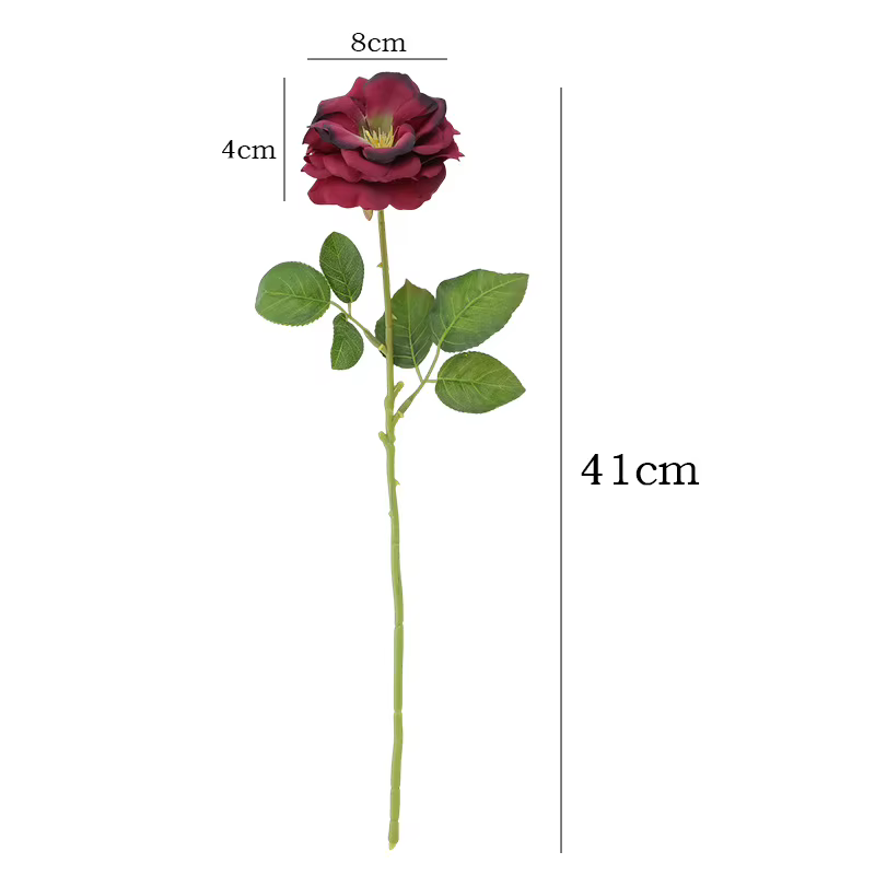 Roses rouges en soie, Simulation florale