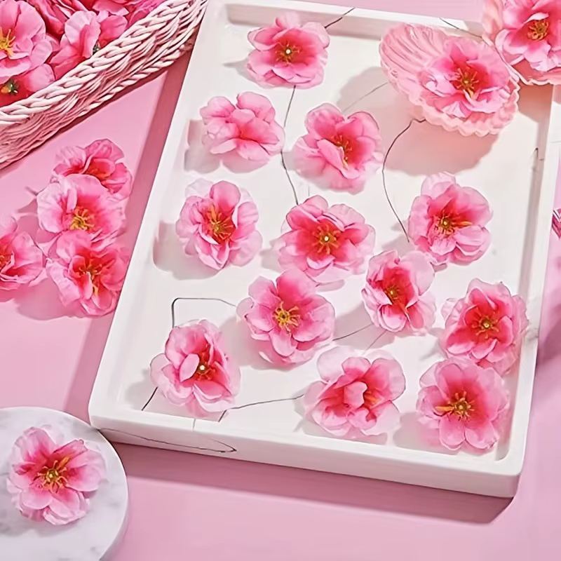 Pétales de fleurs de pêcher artificielles