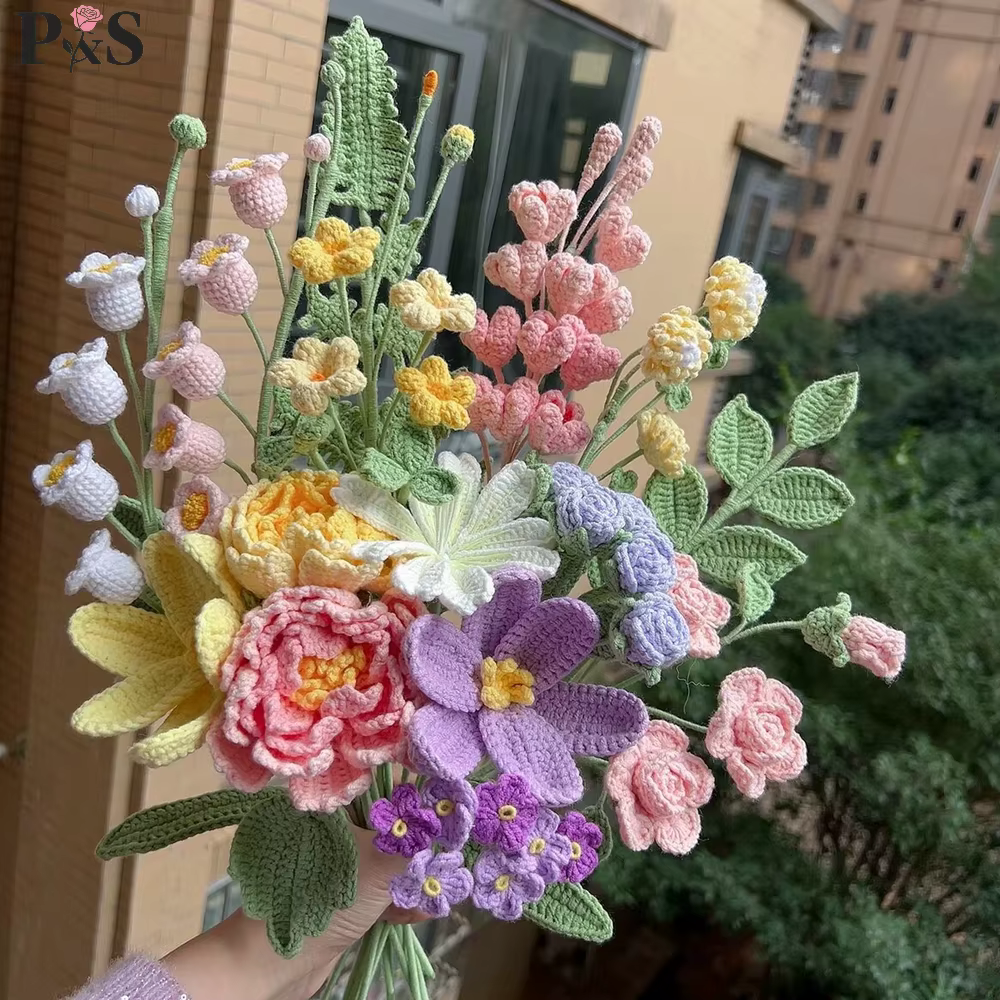 Bouquet de fleurs artificielles au Crochet