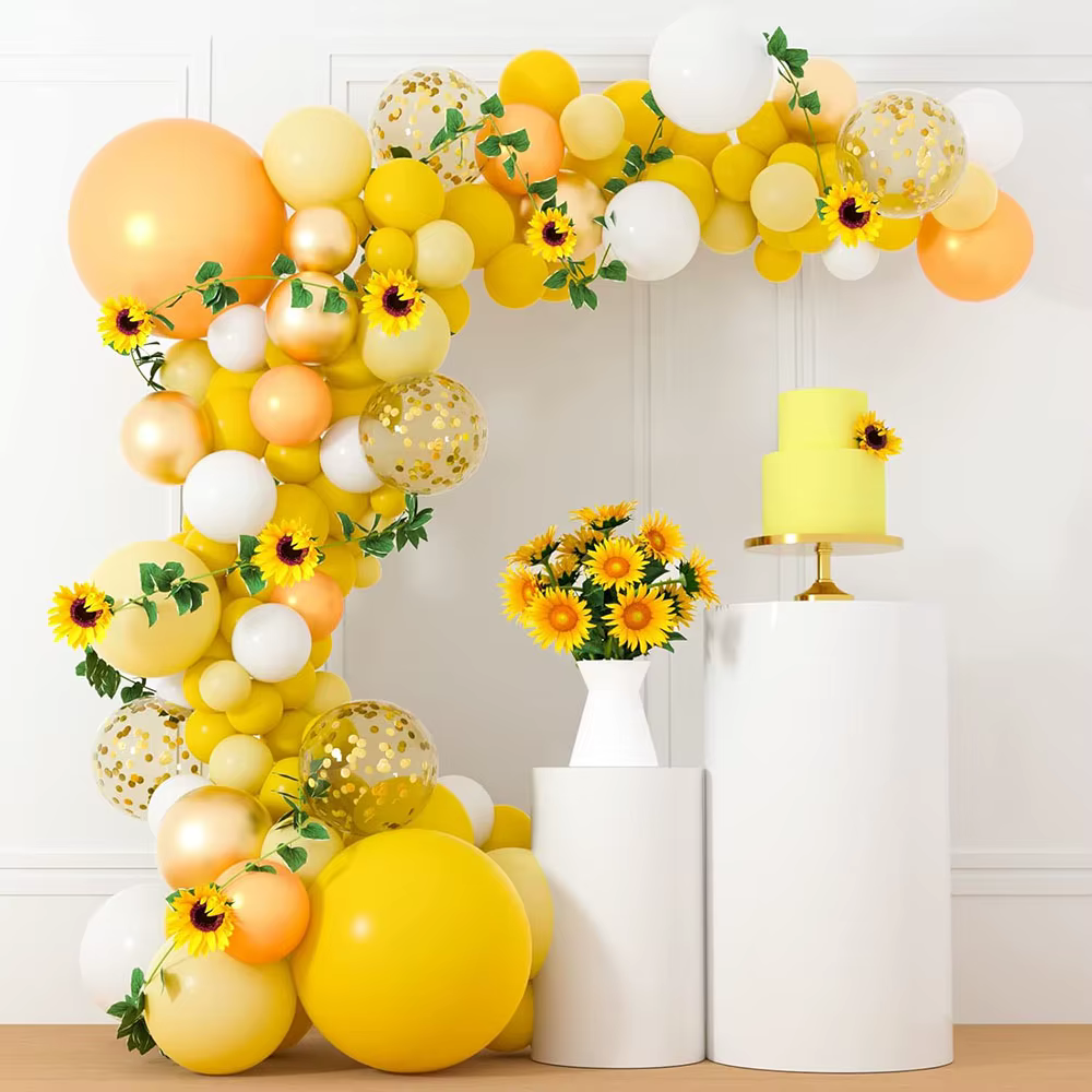 Kit d'arc de ballon de sérénité de tournesol