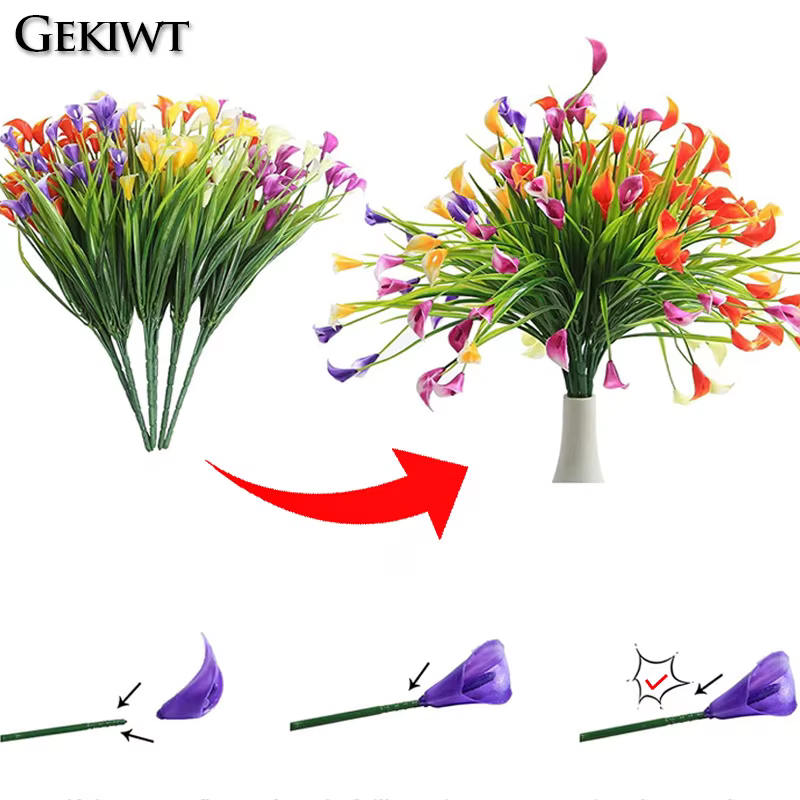Lot de petites fleurs artificielles