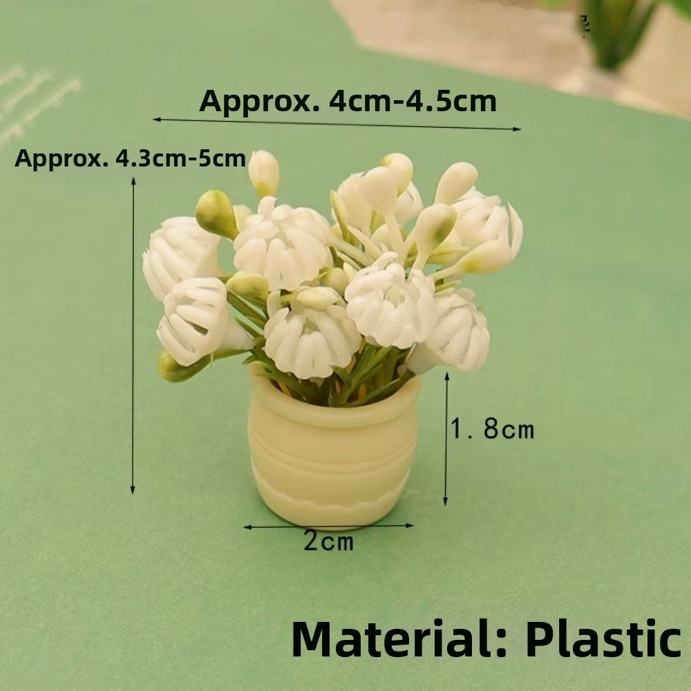 Lot de 3 mini-vases de simulation pour maison de poupée 1:12
