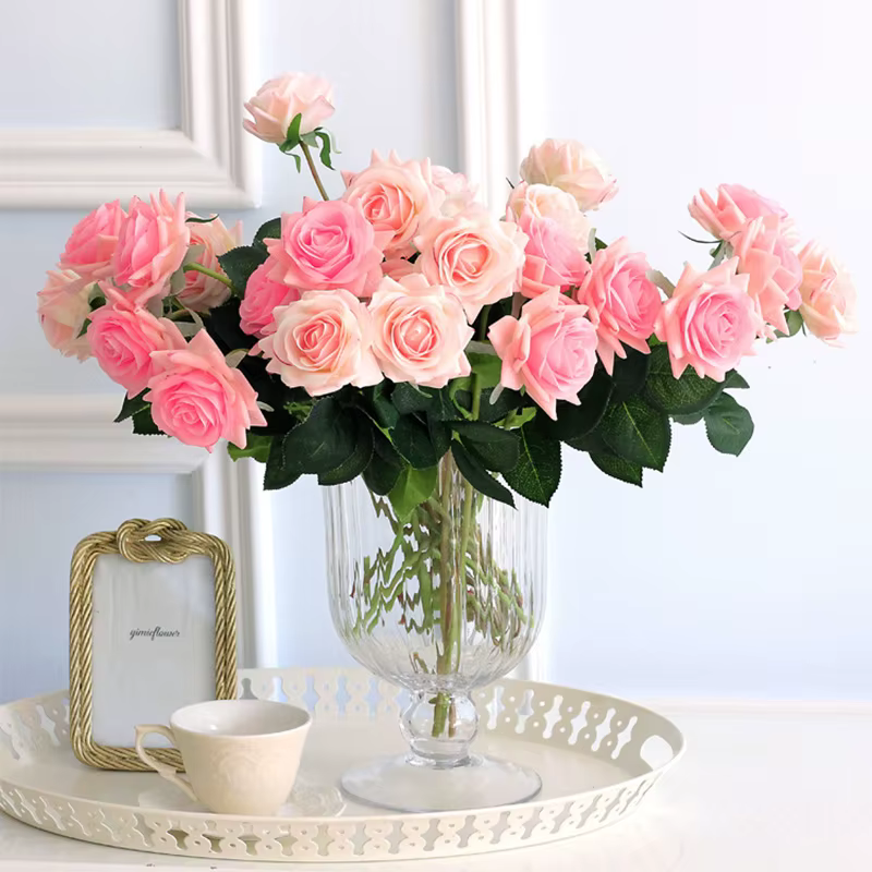 15 pièces de fleurs artificielles