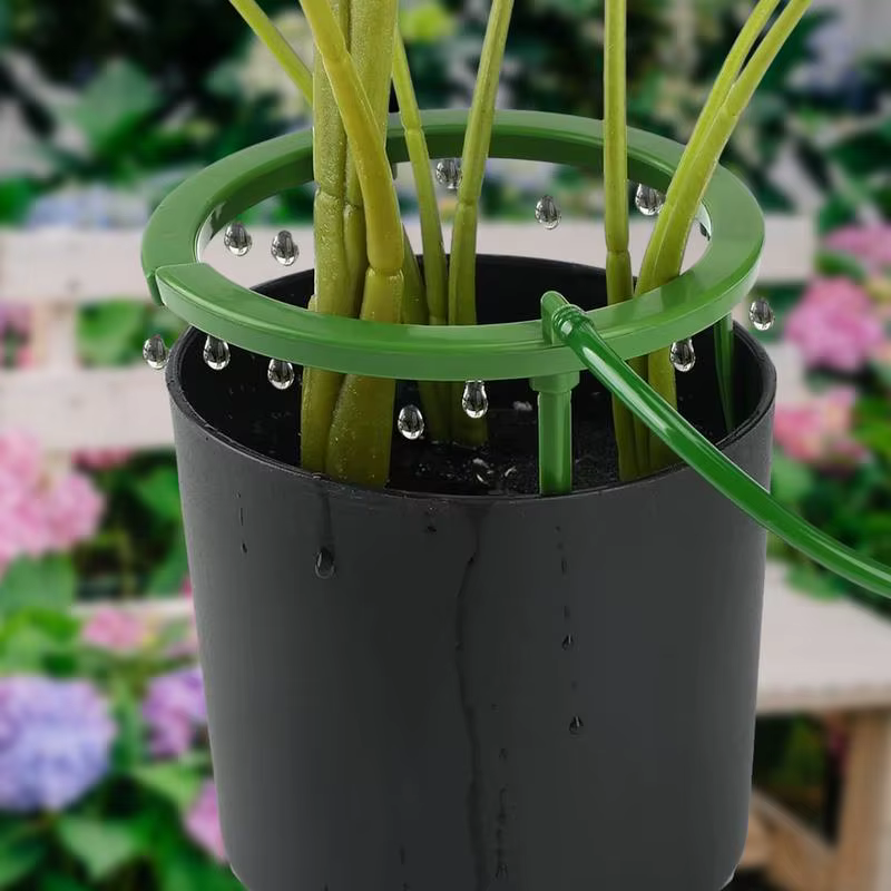 Système d'Arrosage Goutte à Goutte avec Support pour Plantes de Jardin