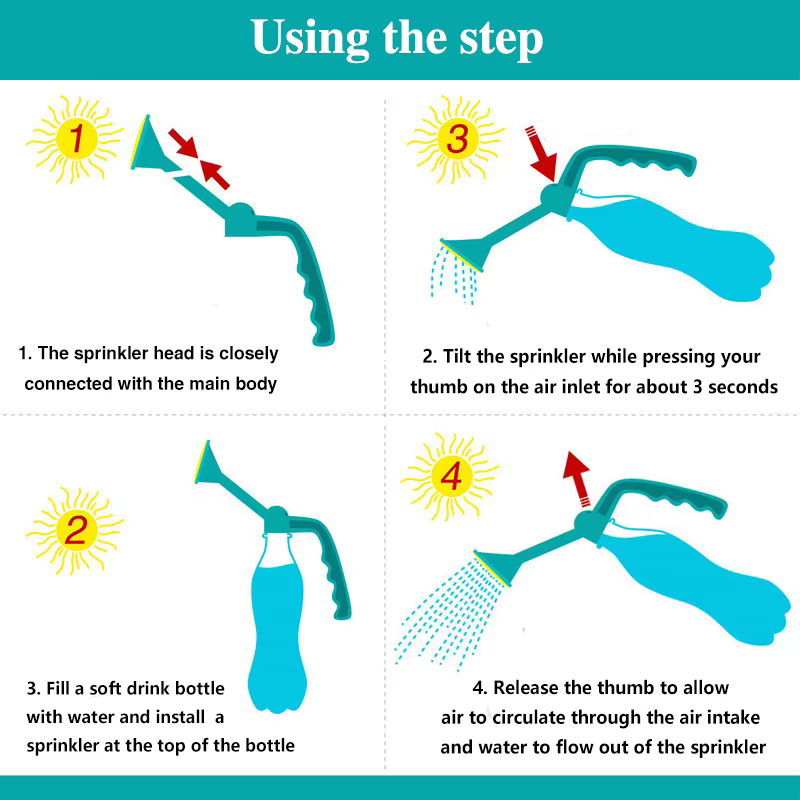 Bouteille d'arrosage manuelle double usage pour jardinage