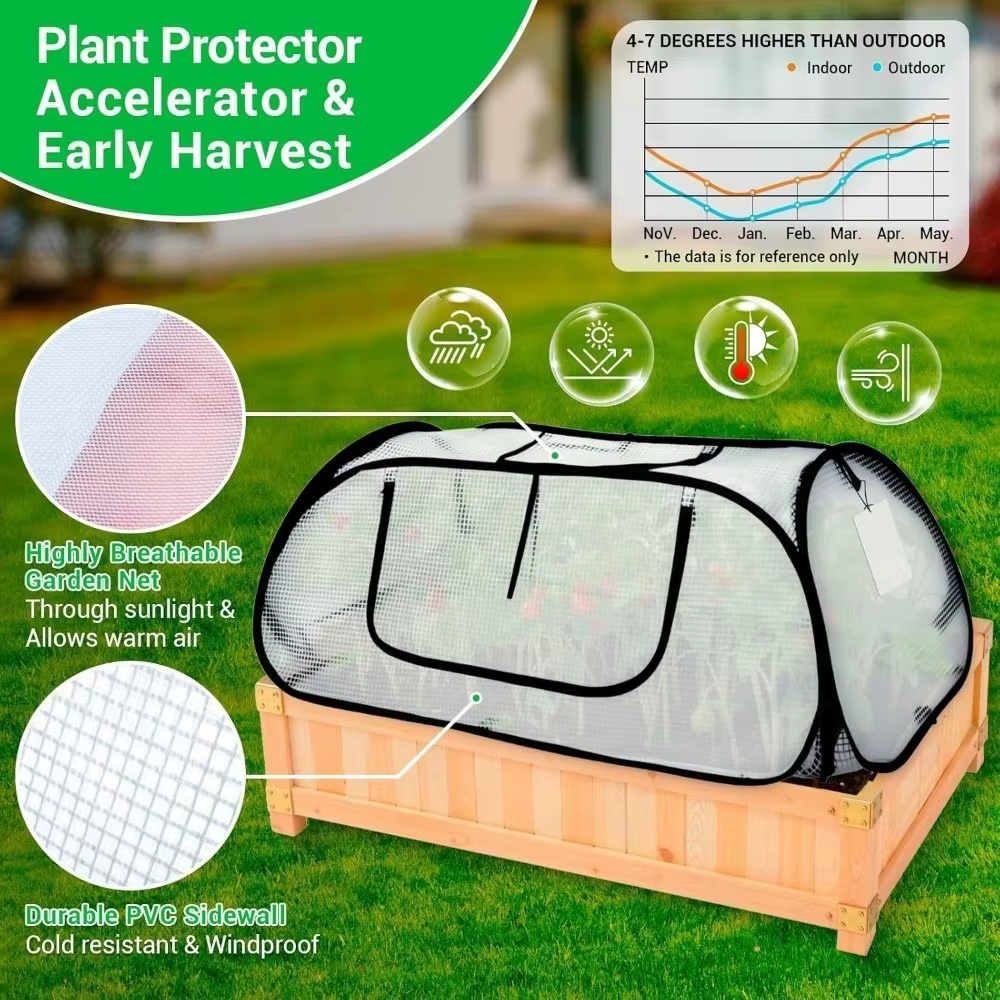 Couverture de protection pour plantes en maille PVC transparente