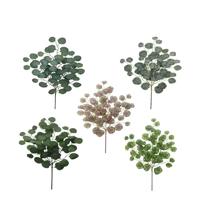 Aloès vert 6 pièces plante de Simulation de mariage feuille d'eucalyptus en soie fausse fleur plantes vertes