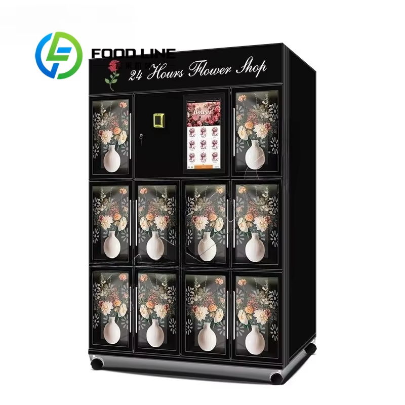 Distributeur automatique combiné de fleurs numériques fraîches, auto-Service, avec pièce de monnaie, Code QR, système de paiement de jetons, fonction SDK, Stock disponible