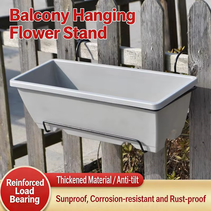 Support rectangulaire suspendu pour pots de fleurs