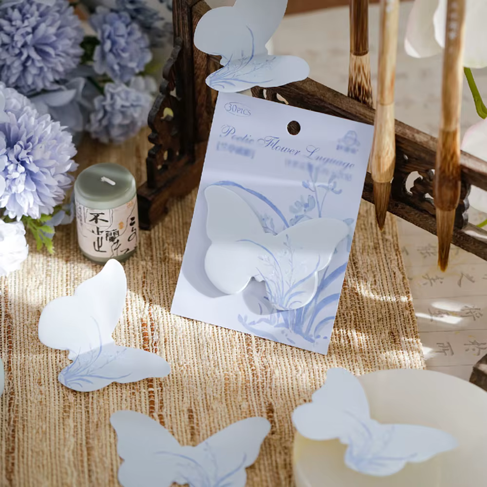 Notes autocollantes « Langage des fleurs » N fois réutilisables