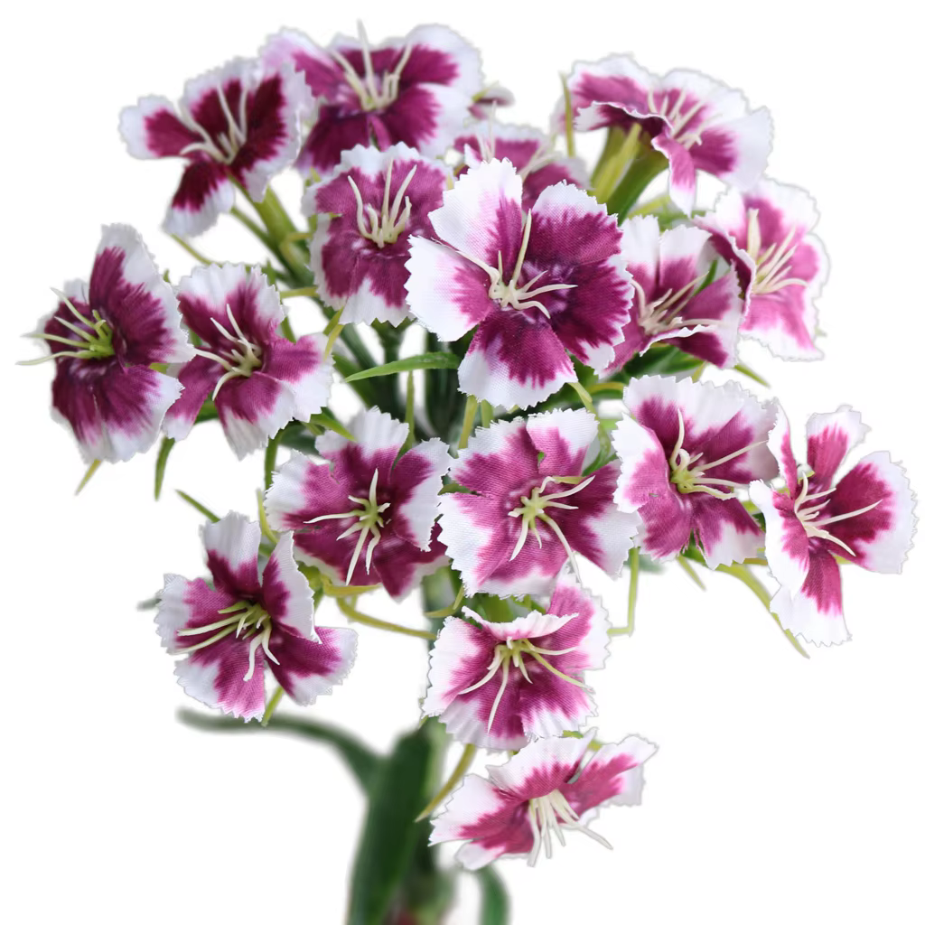 Fleurs d'œillet artificielles avec tige