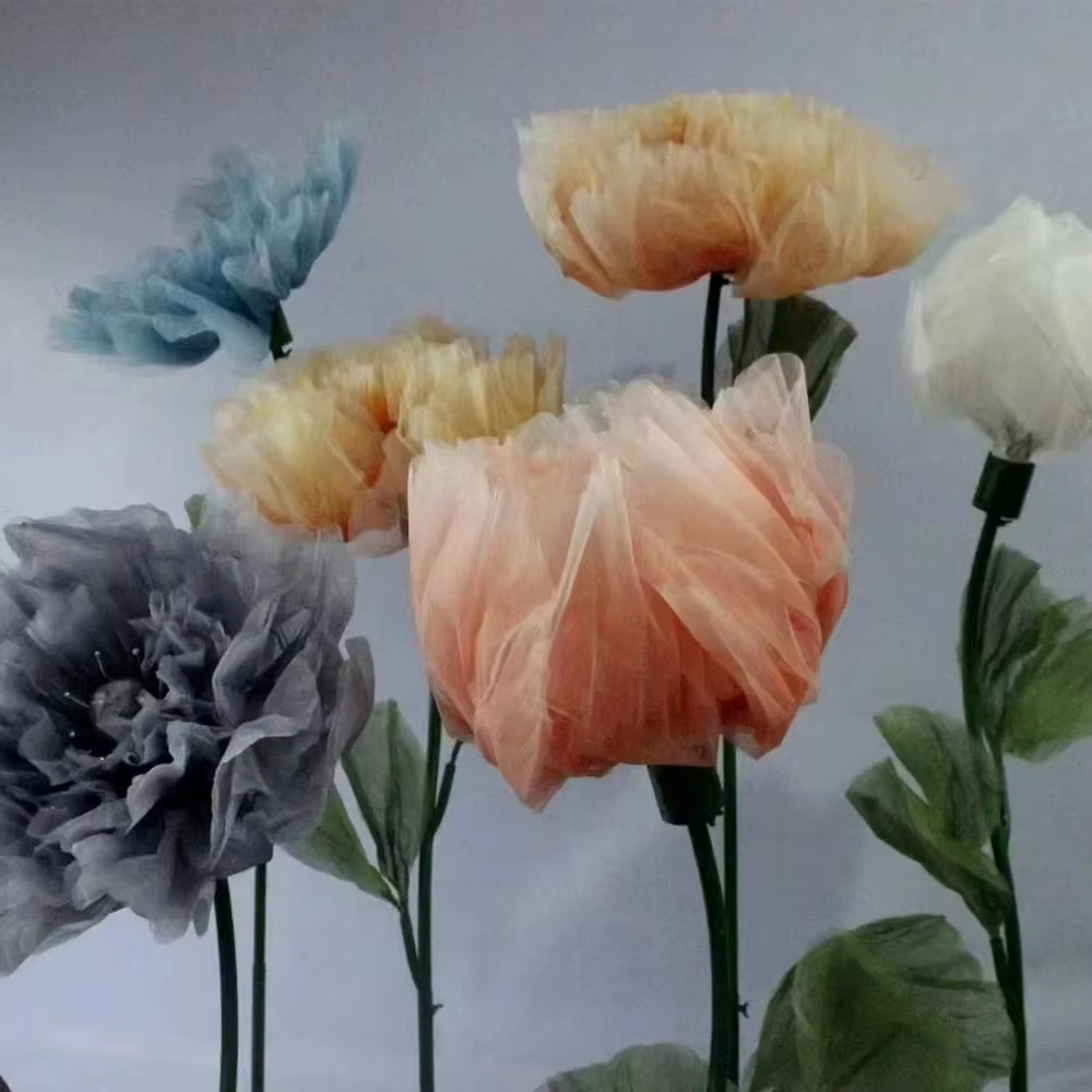 Fleurs artificielles LED à ouverture et fermeture automatiques