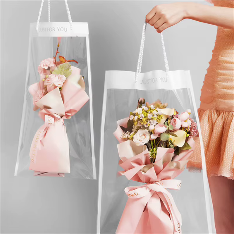 【F】10 pièces de boîtes d'emballage transparentes pour fleurs