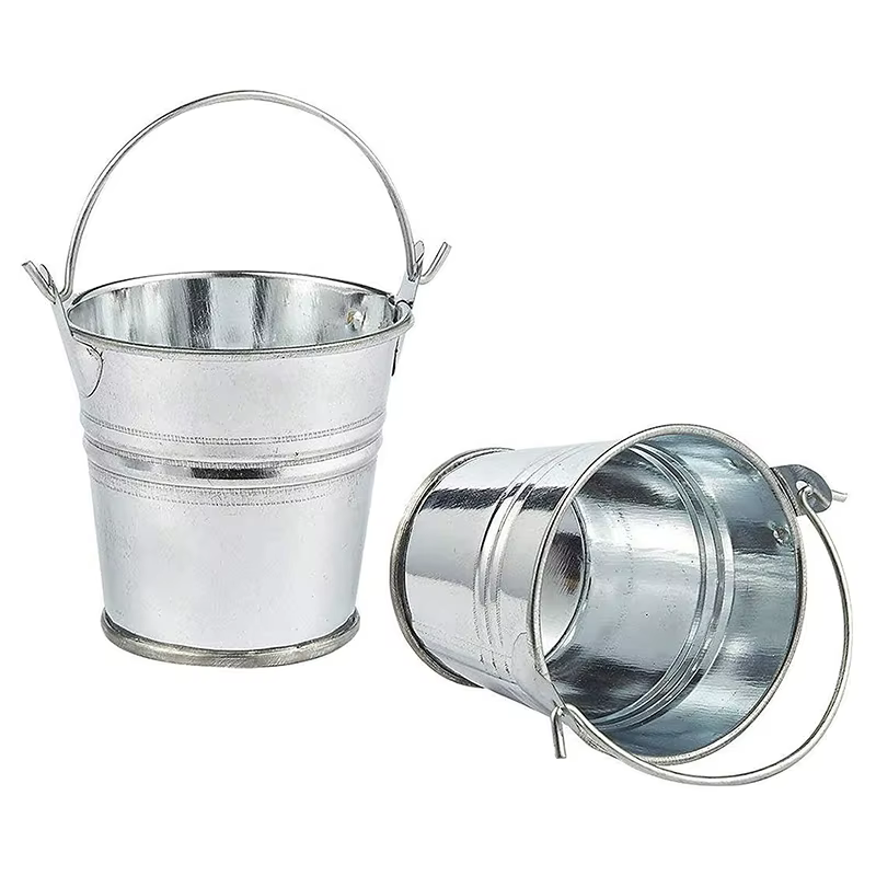 Mini seau en métal, Pot de fleur Portable