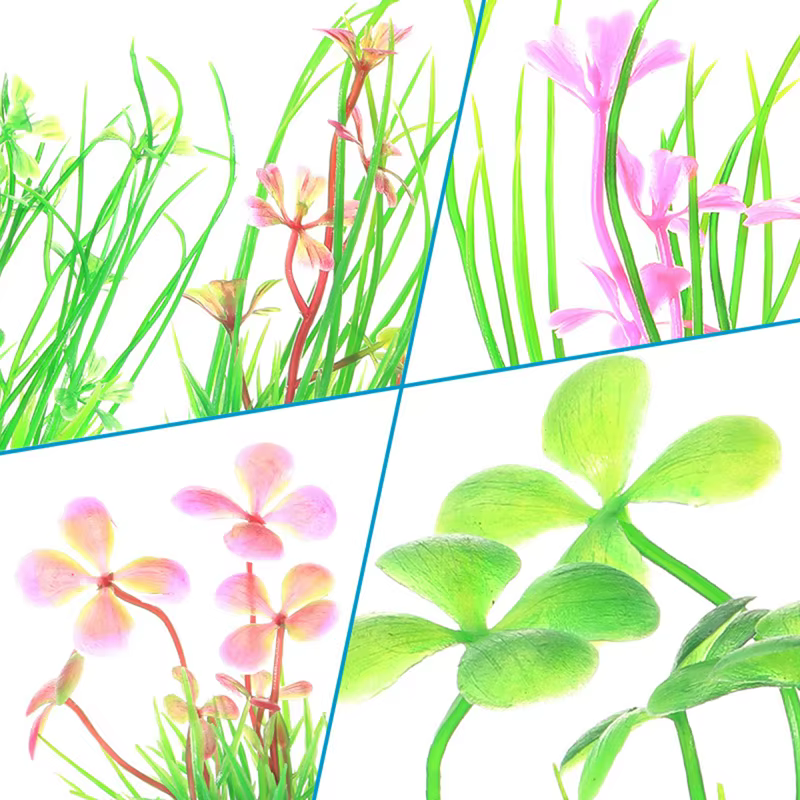 Plantes artificielles de simulation pour décor d'aquarium