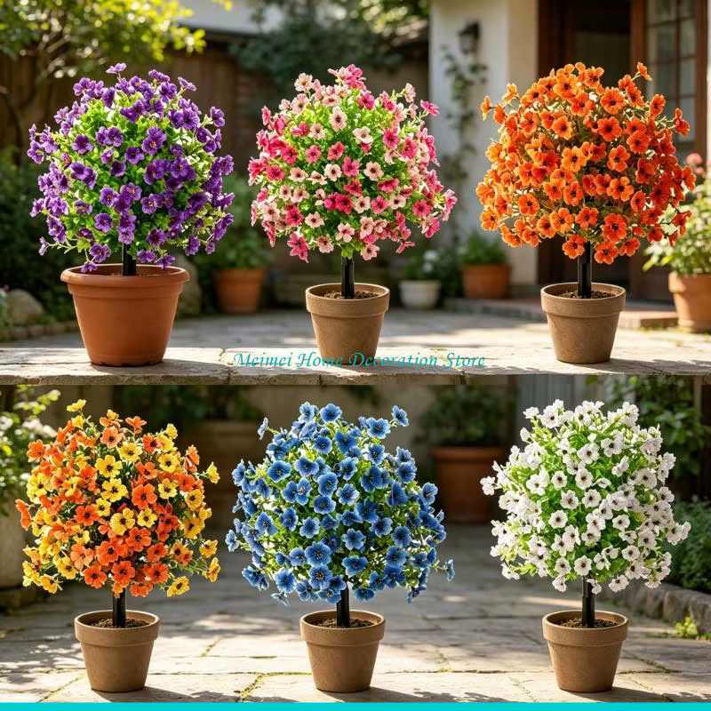 H7BF – plante à fleurs artificielles avec piquet