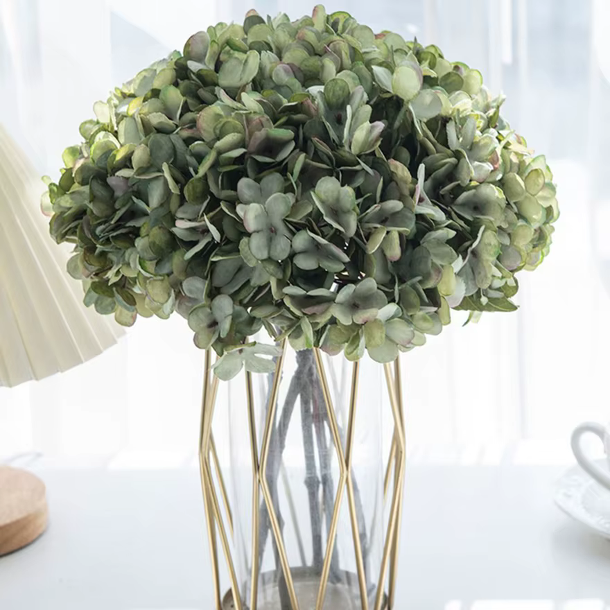 Hortensia artificiel fleurs en soie Homevase bonsaï accessoires mur de mariage bricolage cadeaux boîte Bouquet de mariée fête de vacances décoration